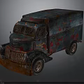 Vintage Rusty Delivery Truck With Colorful Graffiti And Weathered Exterior