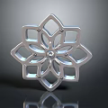 Modern Metal Chandelier with Intricate Geometric Flower Lattice Design and Central Circular Detail