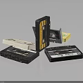 Vintage Cassette Tapes Collection Featuring Various Colors Stacked Open On Dark Surface