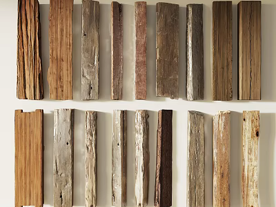 Natural Stone And Wood Samples With Diverse Textures For Interior Design 3d model