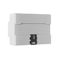 White Rectangular Electrical Enclosure With Snap Closure And Mounting Brackets 3d model