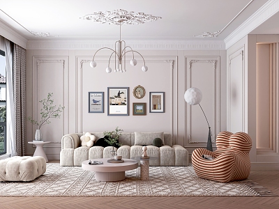 French Living Room 3d model