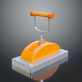 Manual Press Tool With Orange Handle Metal Frame And Square Base