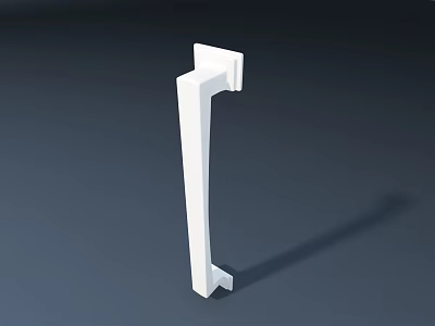 White Modern Cabinet Handle Design With Sleek Smooth Surface And Minimalist Style 3d model