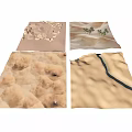 Four Different Natural Sand Terrain Textures With Various Surface Patterns