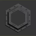 Industrial Structural Component Hexagonal Metal Top And Concrete Base With Bolts