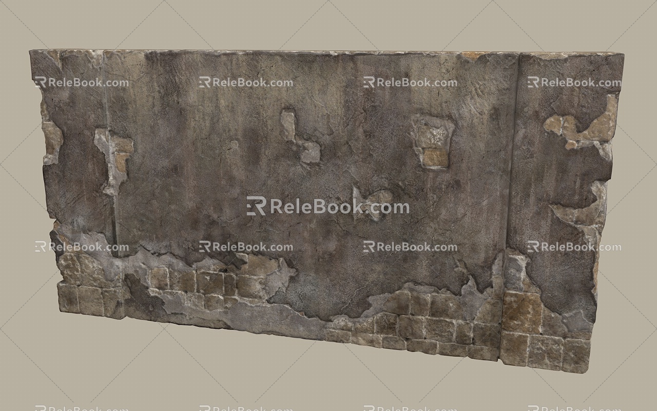 Modern stone wall wall rock wall 3d model