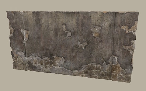 Modern stone wall rock wall 3d model