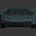 Light Blue Modern Sports Car With Rear Spoiler And Sleek Exterior Design
