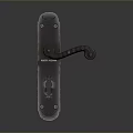 Decorative Carved Metal Door Handle as Practical Hardware Tool for Home Improvement