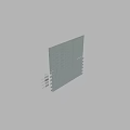 Two Tone Rectangular Brick Wall Components With Smooth Surface For Interior