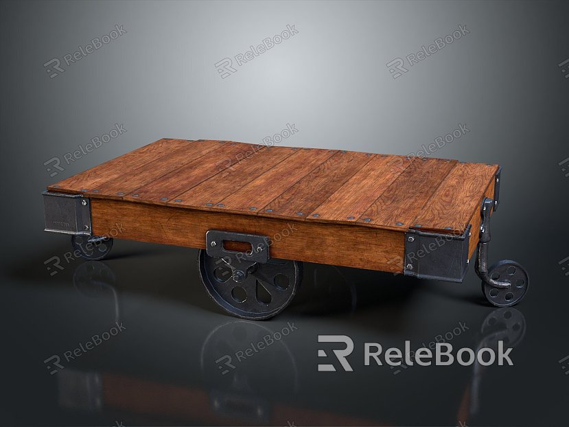 Modern Board Car Flatbed Car Ancient Rack Car Rickbait model