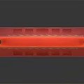 High Visibility Red Traffic Barrier With Yellow Reflective Stripes And Durable Plastic Build
