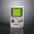 Nintendo Game Boy Classic Handheld Gaming Console With Green Screen And White Design
