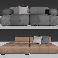 modern double sofa 3d model