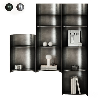 Pulpo Metal Decorative Shelf Bookshelf 3d model