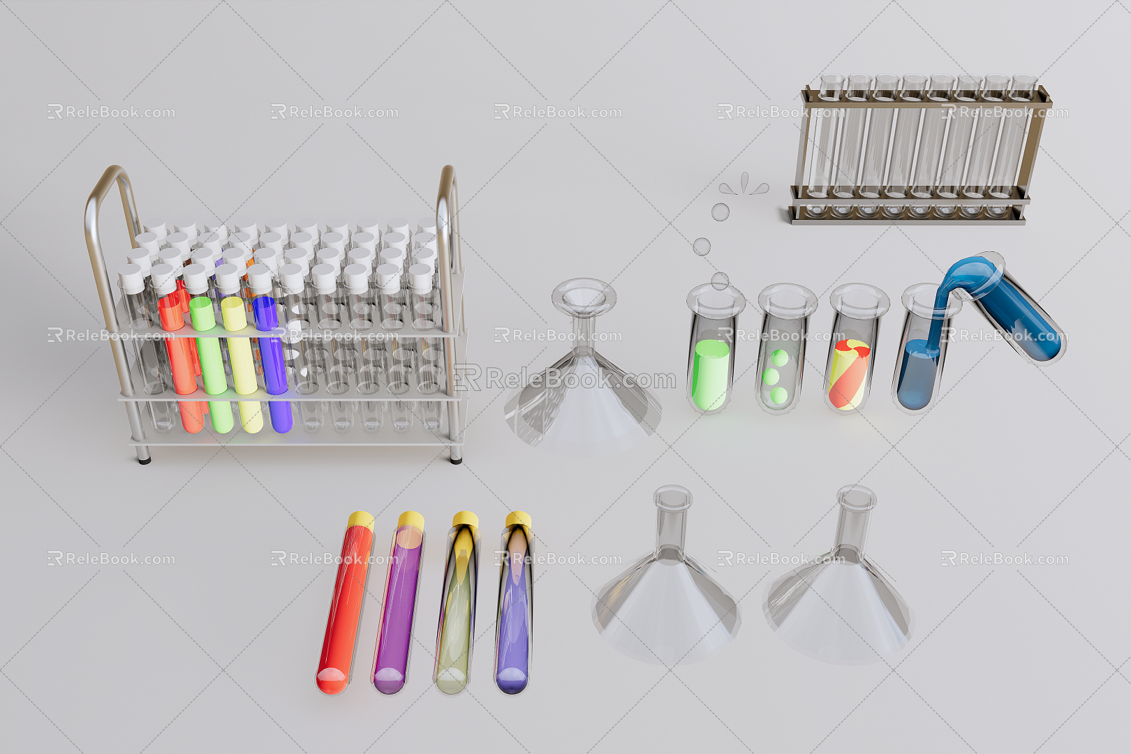 Modern test tube rack 3d model