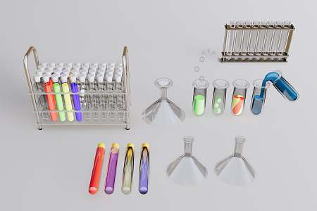 Modern test tube rack 3d model