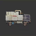 VAGALL Heavy Duty Functional Truck With Large Storage Tank Industrial Pipes And Gray Exterior