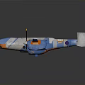Futuristic Aerospace Vehicle With Blue White Orange Colors And Propeller Design For Space Exploration