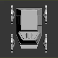 All Terrain Military Vehicle Featuring Geared Wheels Compact Structure And Roof Equipment