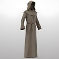 Modern Monk Robe Modern Clothes Clothing Monk Robe Taoist Robe 3d model