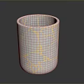 Elegant White Ceramic Cup With Golden Crackle Pattern For Home Decoration