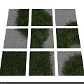 Diverse Terrain Sample Tiles With Green Grass And Gray Gravel Combinations