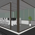Modern Internet Cafe 3d model