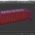 Container red container terminal container port freight container tin box low face number low model simple model game video level super realistic 3d model