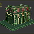 Boxes, Bags, Leather Boxes, Leather Boxes and Containers Realistic 3d model