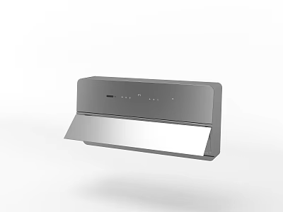 Modern Kitchen Appliance Range Hood With Sleek Silver Finish And Touch Control 3d model