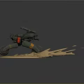 Green Smart Tactical Machine With Cannon Wheels And Sand Splash