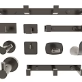 Various Modern Wall Mounted Hooks For Home Bathroom And Kitchen Use 3d model