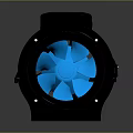 High Performance Electronic Cooling Fan With Blue LED Blades And Black Housing Design