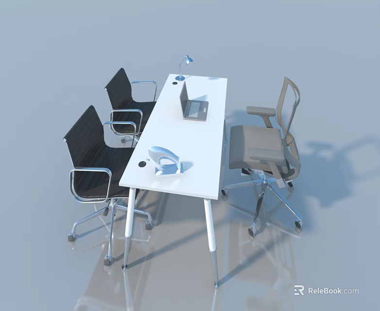 Modern Interior Design With Stylish Wooden Swing Door And Glass Panel 3d model 