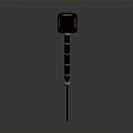 Black Thor Inspired Hammer Weapon With Orange Glowing Patterns And Handle Ring