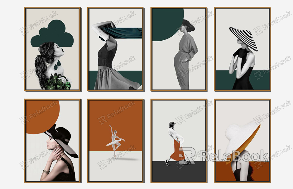 Modern Figure Painting Female Figure Decorative Painting Hanging Painting model