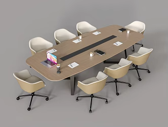 Modern Conference Table Office Chair Office Desk Negotiation Table Office Chair Conference Table 3d model