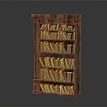 Classic Wooden Bookshelf With Decorative Top And Multiple Shelves Filled With Books