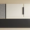 Modern Bedroom Accent Wall With Black White Gray Geometric Pattern And Color Block Design
