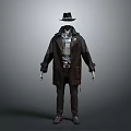 Classic Long Coat With Black Hat And Leather Details For Stylish Outfit