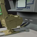 Modern Control Console With Seat Display Screen And Control Panel