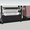 Industrial Processing Machine With Multiple Rollers Metal Frame And Green Component