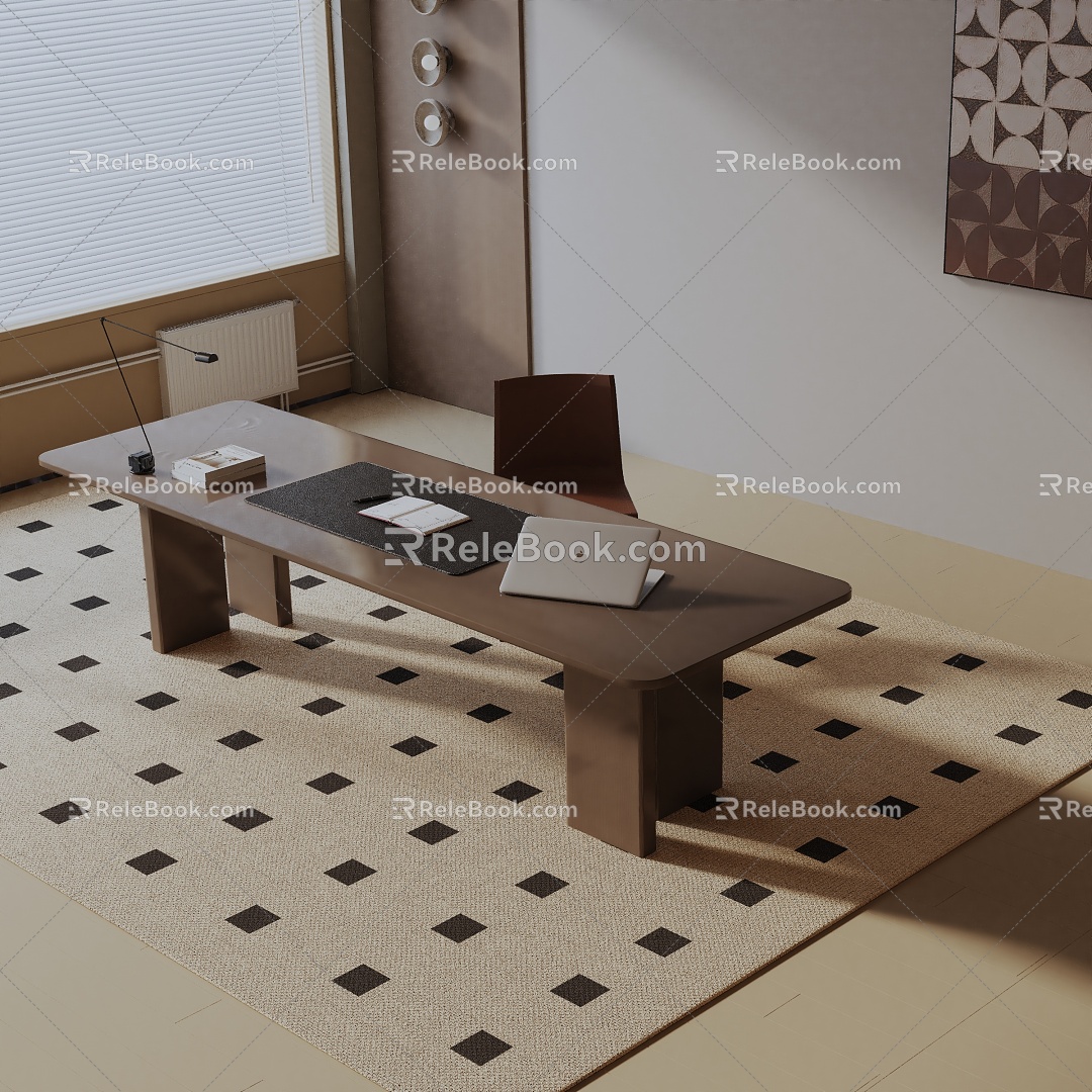 Modern table combination 3d model