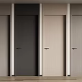 Modern Swing Doors In Different Colors For Home Interior With Wooden Floor