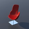Modern Red Chair And Table Set With Silver Square Base For Modern Home Decor