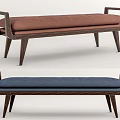 New Chinese Style Bed End Stool Sofa Stool Bench 3d model