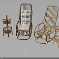 Bamboo Plant Based Furniture Including Rocking Chairs Side Tables And Shelves