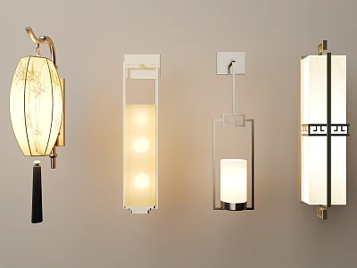New Chinese Wall Lamp 3d model